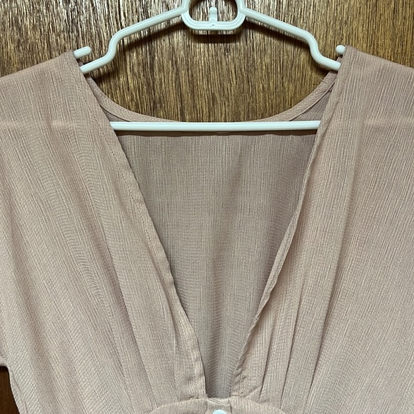 🟤Women’s tan baby doll dress w/buttons & ties on each side, size S, worn once🟤 - Picture 6 of 11